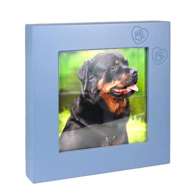 Harmony Blue Photo Frame Pet Urns