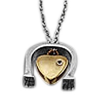 Horseshoe Heart Keepsake Pendant