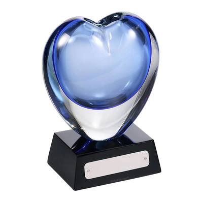 Heart of Blues Glass Vase Keepsake Urn