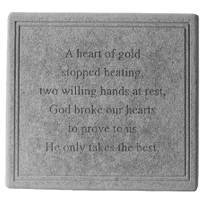 Heart Of Gold Memorial Stone