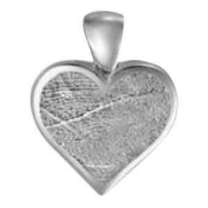 Heart Finger Sterling Silver Print Keepsake