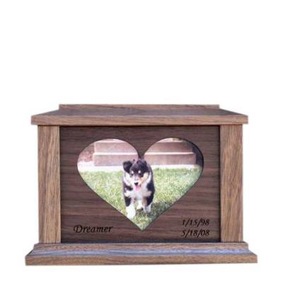 Center Heart Picture Cremation Urn - Medium