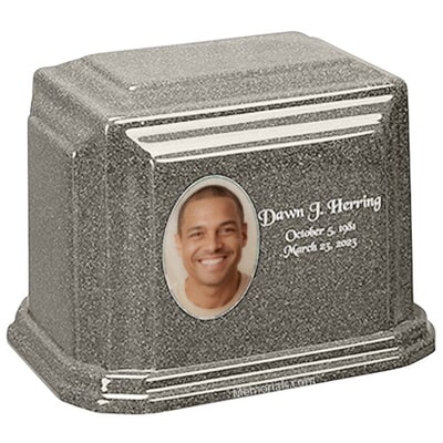Heather Grey Cultured Photo Urn