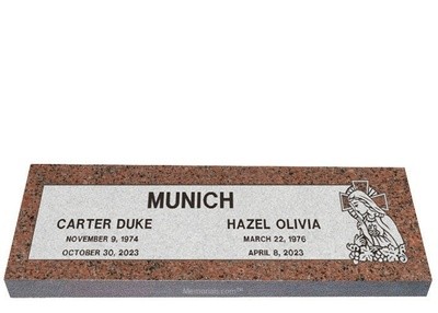 Heavenly Mother Companion Granite Headstone 36 x 12