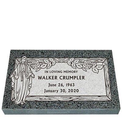 Heavenly Protector Granite Grave Marker 26 x 14