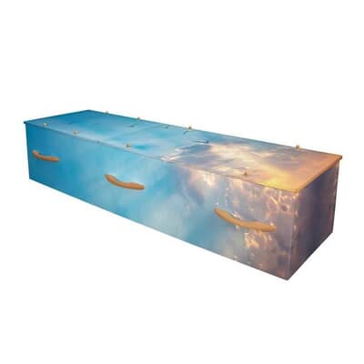 Heavens Clouds Cremation Casket