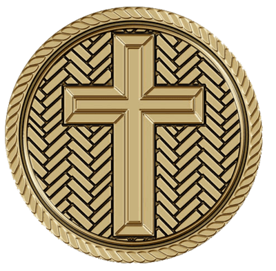 Herringbone Cross Medium Medallion