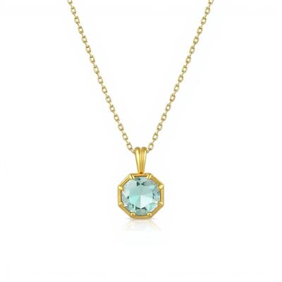 Hexagon Bay Cremation Diamond Necklace