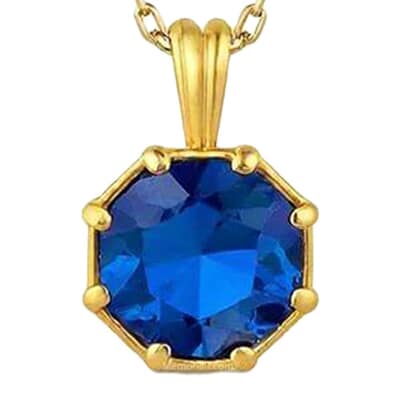 Hexagon Cremation Crystal Necklace