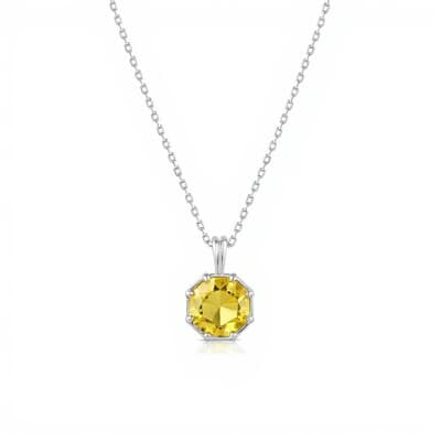 Hexagon Sunny Cremation Diamond Necklace