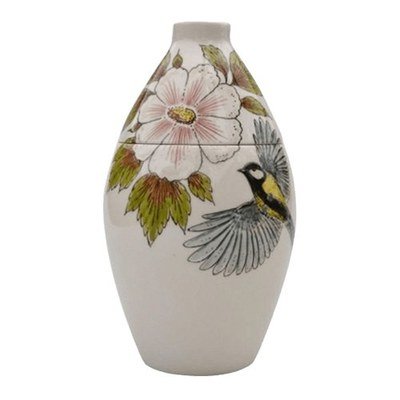 Hibiscus Ceramic Cremation Urn