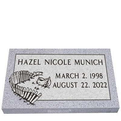 Hidden Beach Granite Grave Marker 24 x 14