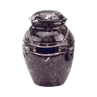 Black Marble Child Cremation Urn