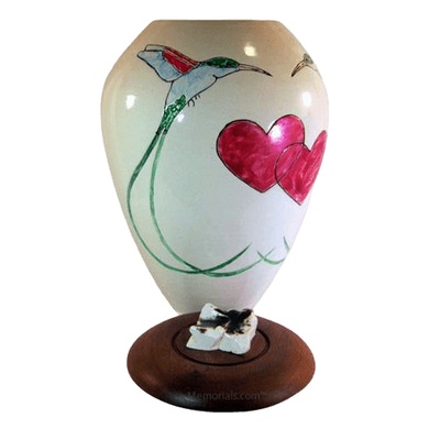 Hummingbird Heart Cremation Urn