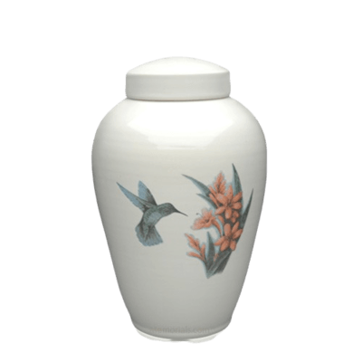 Hummingbird Ceramic Keepsake Cremation Urn
