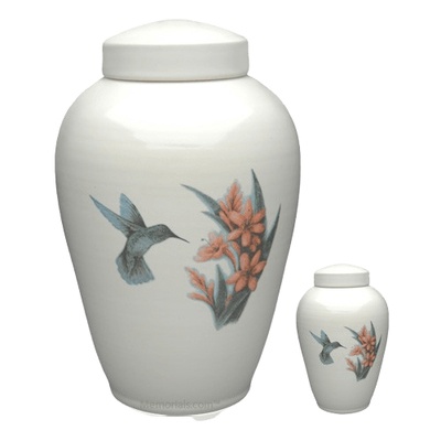 Hummingbird Ceramic Cremation Urns
