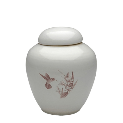 Peaceful Hummingbirds Small Cremation Urn