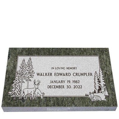Hunter Granite Grave Marker 20 x 10