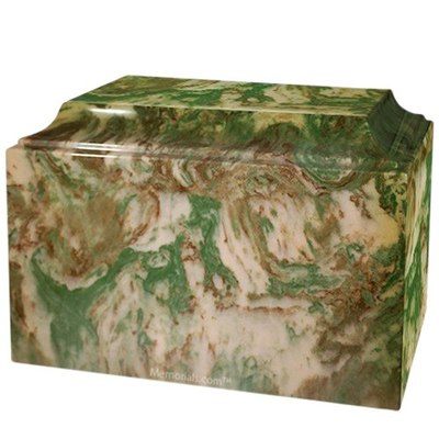 Hunter Green Cultured Marble Urns