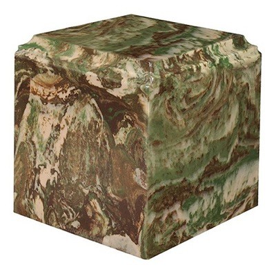 Hunter Green Marble Cultured Urns