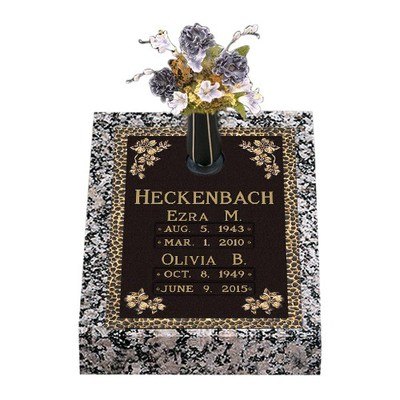 Husband And Wife Deep Bronze headstone