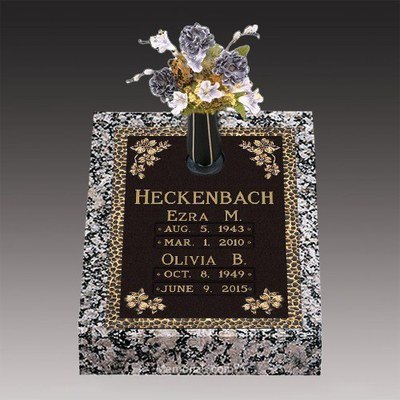 Husband And Wife Deep Bronze headstone