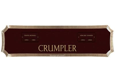 Imperial Cremation Bronze Plaque 44 x 14