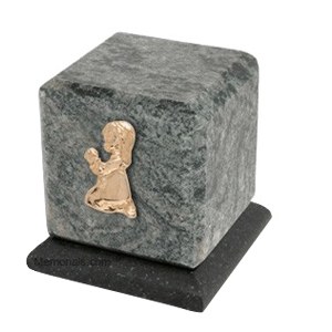 Graceful Jade Praying Girl Cremation Urn