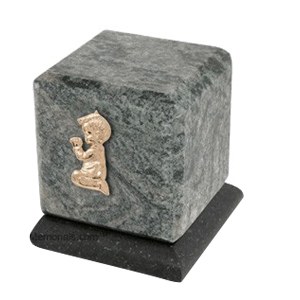 Graceful Jade Praying Boy Cremation Urn