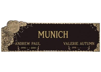 Infinity Heavenly Rays Bronze Plaque 56 x 16