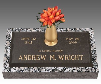 Infinity Modern Bronze Grave Marker