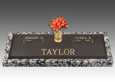 Infinity Modern Bronze Headstone 36 x 13