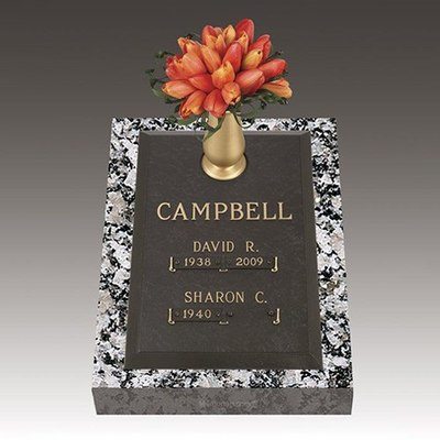 Infinity Modern Deep Bronze Headstone 16 x 24