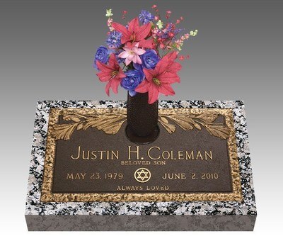 Infinity Pine Bronze Grave Marker 24 x 12