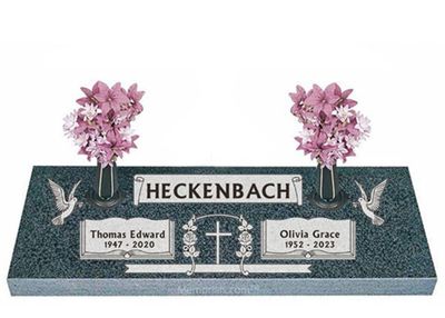 Infinity Together Companion Granite Headstone 36 x 12