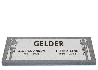 Inspirational Memorial Companion Granite Headstone 36 x 12