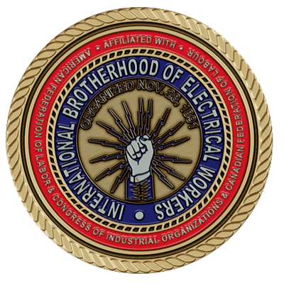 International Brotherhood of Electrical Workers Medium Medallion