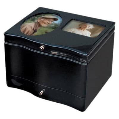 International Photo Chest Wood Urn