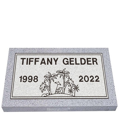 Island Love Granite Grave Marker 24 x 14