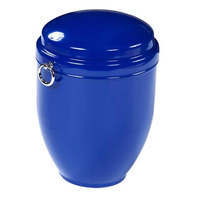 Italian Blue Metal Cremation Urn