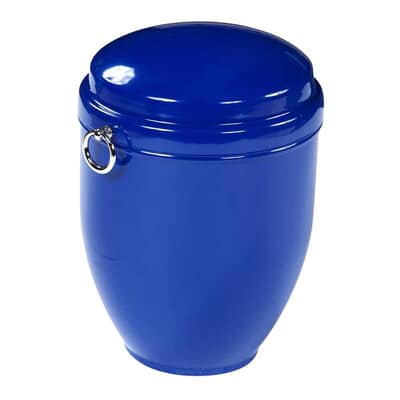 Italian Blue Metal Cremation Urn