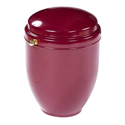 Italian Red Metal Cremation Urn