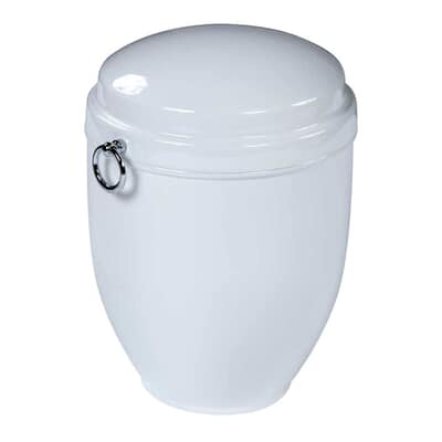 Italian White Metal Cremation Urn