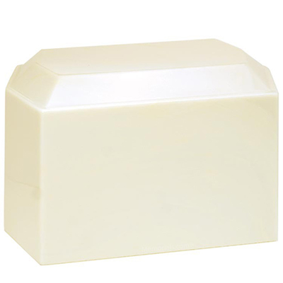 Ivory Cultured Marble Cremation Urn