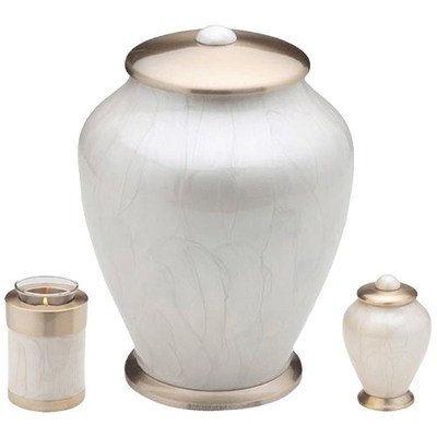 Ivory Metal Cremation Urns