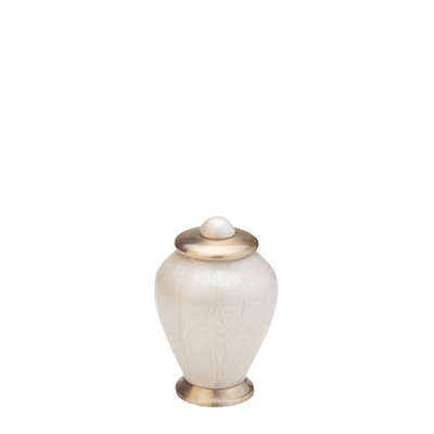 Ivory Metal Keepsake Urn