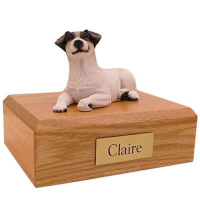 Jack Russell Terrier Laying Dog Urns