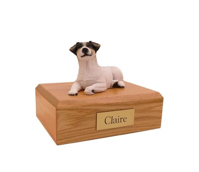 Jack Russell Terrier Laying Large Dog Urn