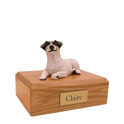 Jack Russell Terrier Laying Small Dog Urn