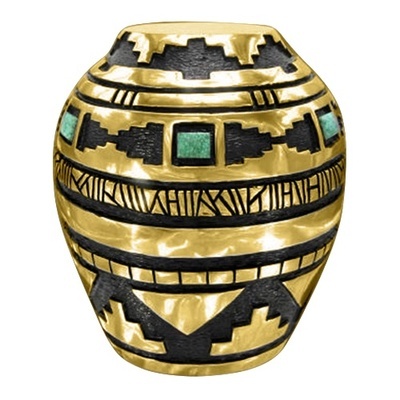 Kingsman Malachite Gold Cremation Urn